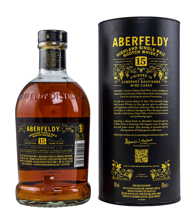 Aberfeldy 15 Jahre - Napa Valley Red Wine Cask