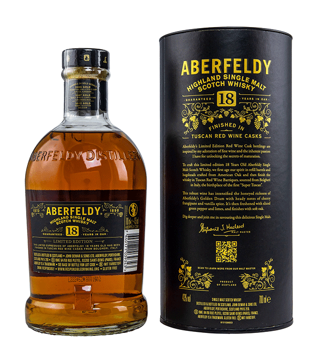 Aberfeldy 18 Jahre - Bolgheri Italian Red Wine Casks