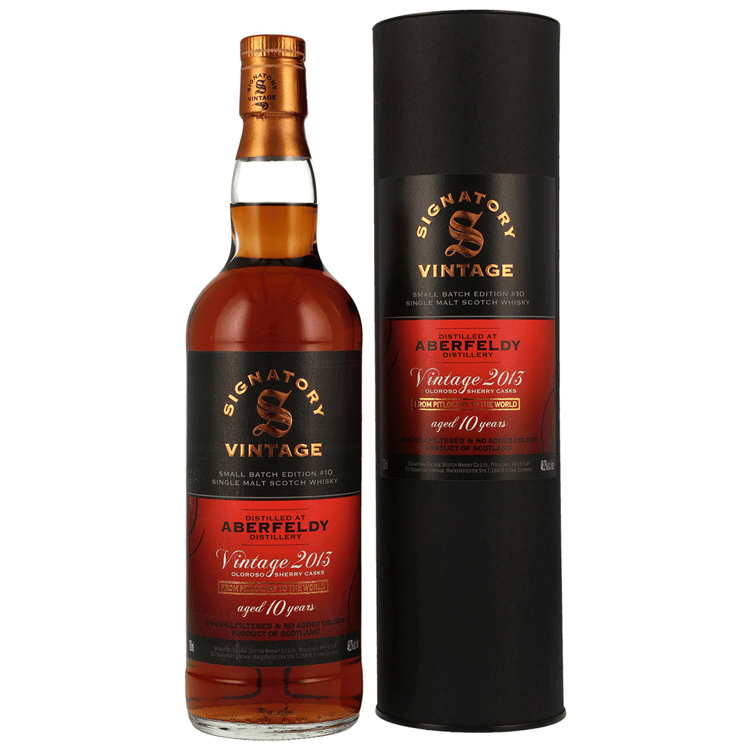 Aberfeldy Vintage 2013 - 10 Jahre - Oloroso Sherry Casks - Small Batch Edition #10 - Signatory Vintage