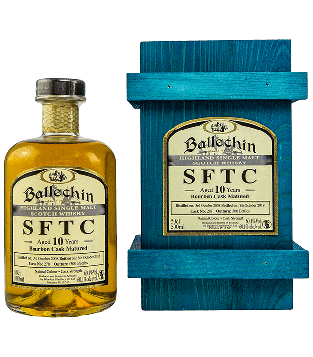 Ballechin 2008/2018 - Straight from the Cask - Bourbon Cask Nr. 278