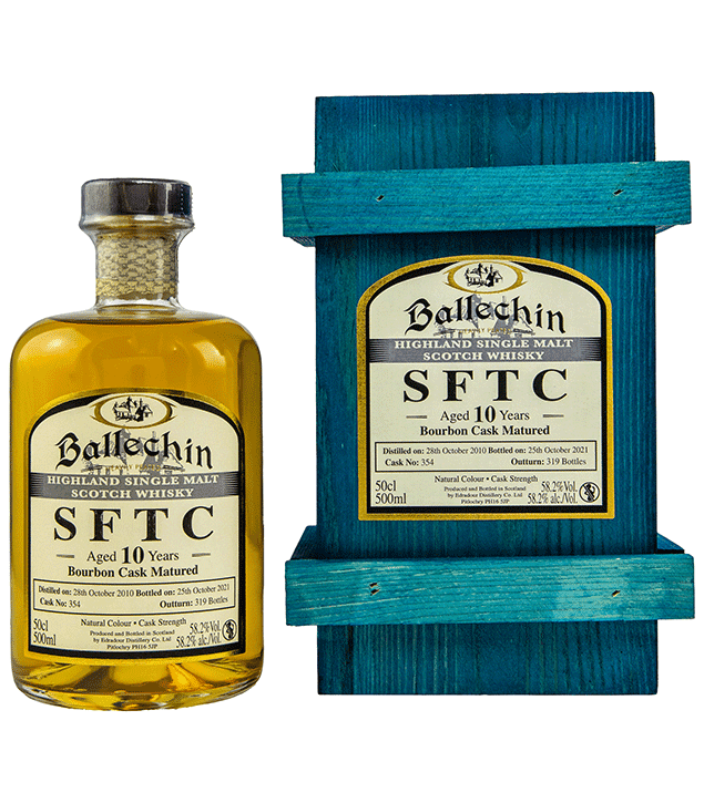 Ballechin 2010/2021 - Straight from the Cask - Bourbon Cask Nr. 354