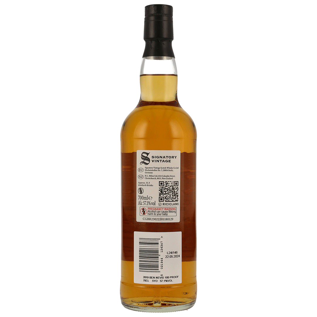 Ben Nevis Heavily Peated 2019/2024 - 5 Jahre - Signatory 100 PROOF Edition #17