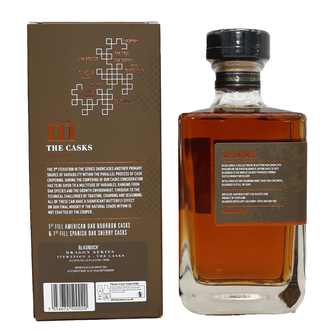 Bladnoch Dragon Series III - The Casks - First Fill Sherry and Bourbon Casks