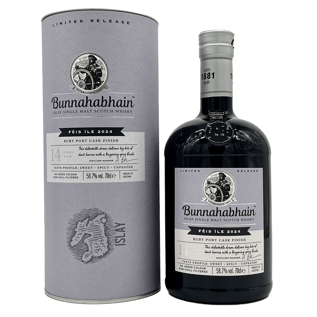 Bunnahabhain 14 Jahre - Ruby Port Cask Finish - Feis Ile 2024