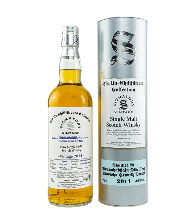 Bunnahabhain Staoisha 2014/2022 - 7 Jahre - Fassnummern  10588+10600+10603 - Signatory Vintage