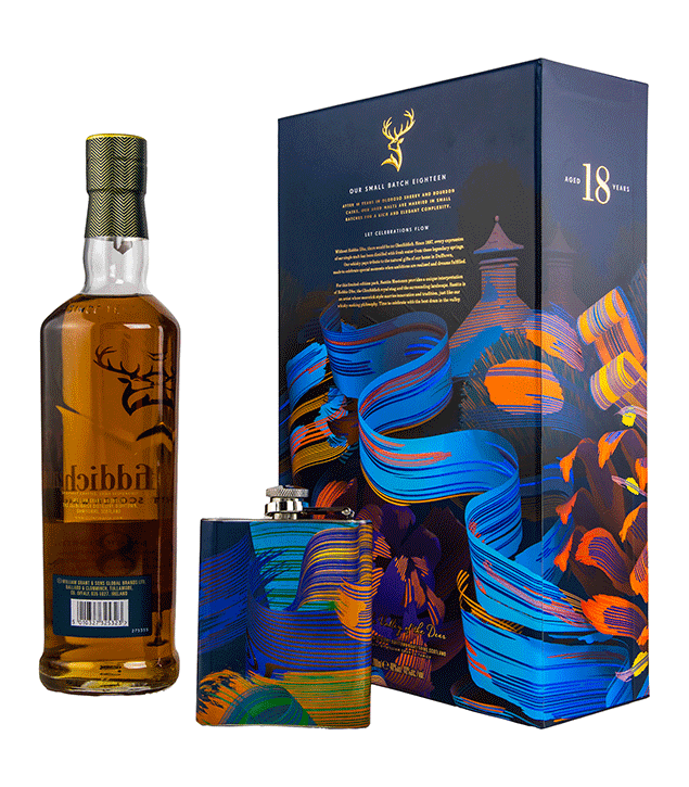 Glenfiddich 18 Jahre - Limited Design mit Flachmann