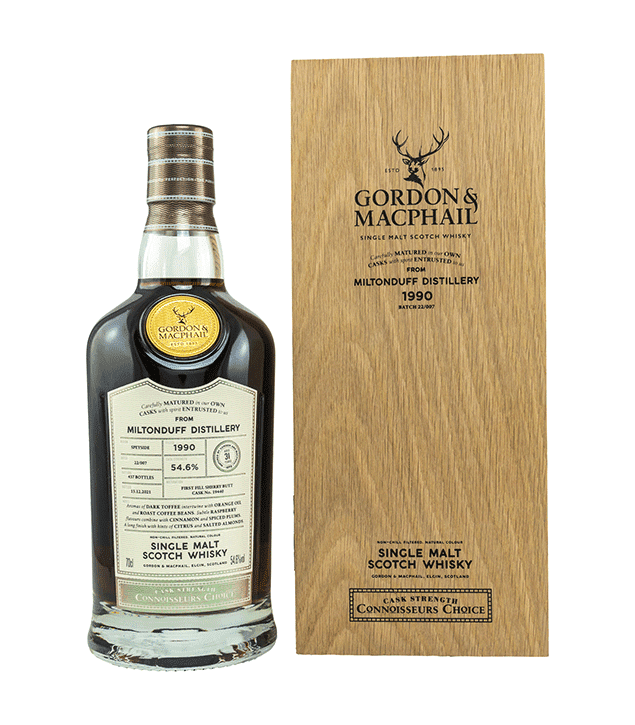 Miltonduff 1990/2021 - Fassnummer 19440 - Connoisseurs Choice - Cask Strength - Gordon & MacPhail