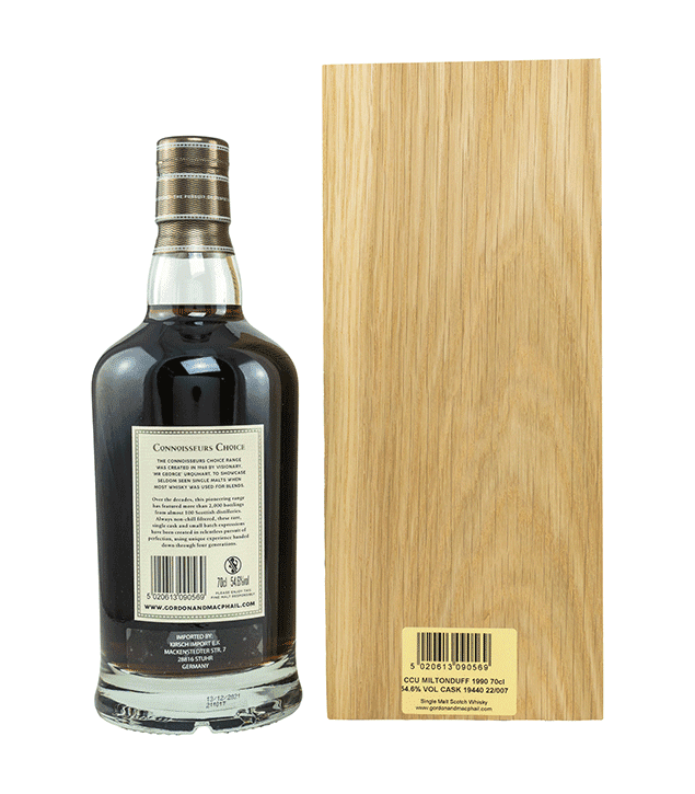 Miltonduff 1990/2021 - Fassnummer 19440 - Connoisseurs Choice - Cask Strength - Gordon & MacPhail