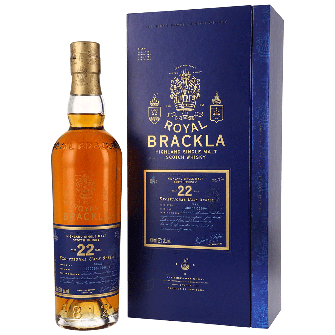 Royal Brackla 22 Jahre - Tokaji Cask - Fassnummer 500000-500004 - Exceptional Cask Series