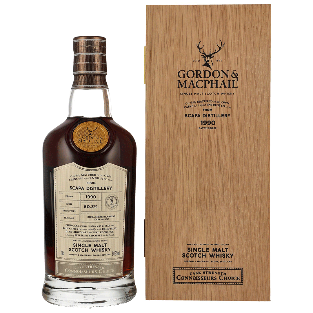 Scapa 1990/2022 - 31 Jahre - Fassnummer 4745 - Refill Sherry Hogshead - Gordon & MacPhail