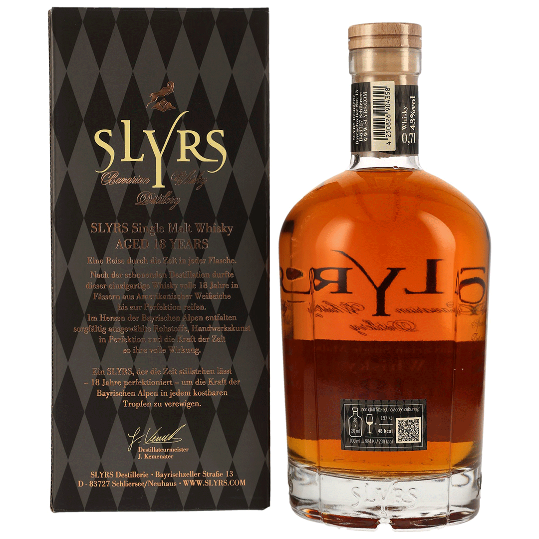 SLYRS Single Malt Whisky - Aged 18 Years